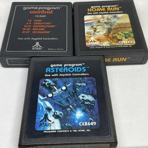 Atari 2600‎ Video Game Cartridge Lot Asteroids Combat Home Run Untested
